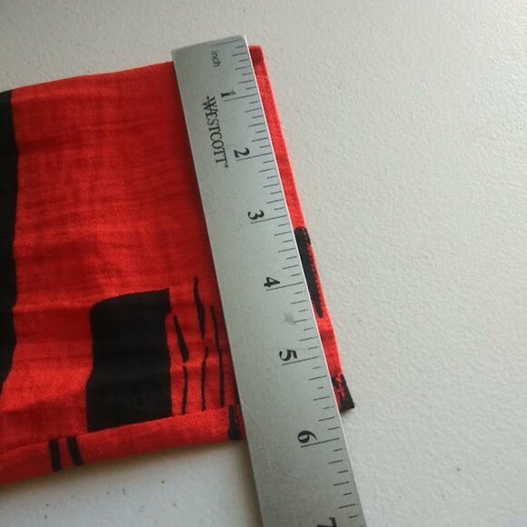 Ali Miles women's size M red and black artsy blouse - Picture 9 of 16